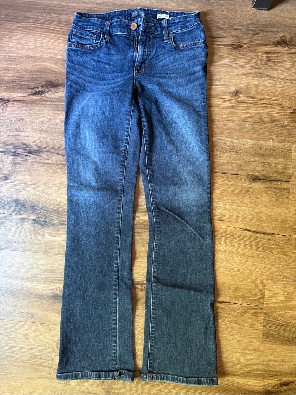 Women's Dark Blue Flare Jeans - Classic Wide Leg